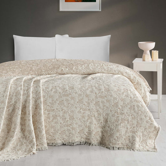 Sultans 5 Katlı Dolgulu Müslin Çift Kişilik Yorgan / Yatak Örtüsü (220x240 cm) %100 Pamuk