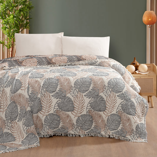 Trophy 5 Katlı Dolgulu Müslin Çift Kişilik Yorgan / Yatak Örtüsü (220x240 cm) %100 Pamuk