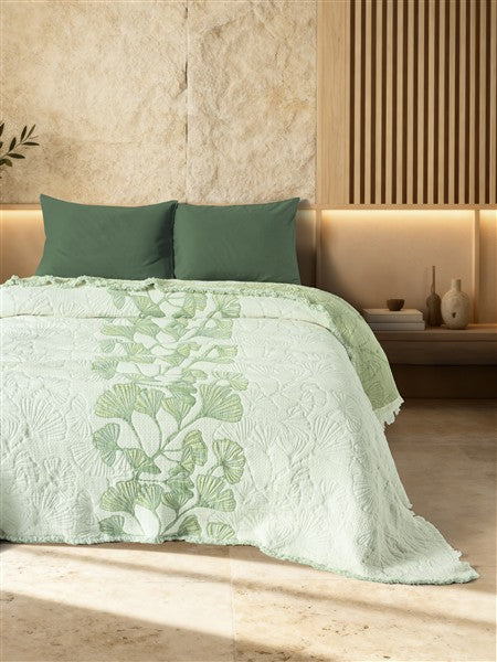 Virelia 5 Katlı Dolgulu Müslin Çift Kişilik Yatak Örtüsü (230x250 cm) %100 Pamuk | Evfendi
