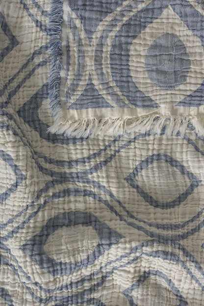 Caruso 3 Katlı Jakarlı Müslin Pike / Yatak Örtüsü %100 Pamuk