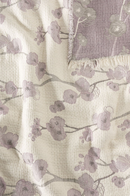 Daisy 5-Layer Filled Muslin Double Bed Quilt / Bed Cover (220x240 cm) 100% Cotton