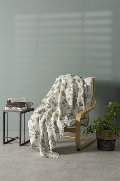 Daisy 5-Layer Filled Muslin Double Bed Quilt / Bed Cover (220x240 cm) 100% Cotton