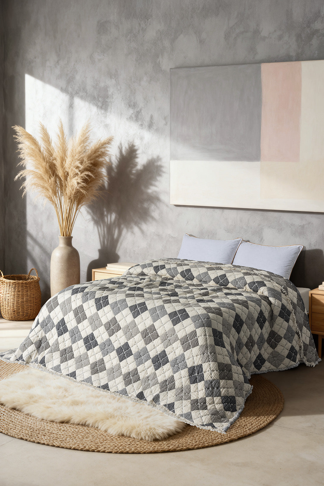 Elaris 5-Layer Filled Muslin Double Quilt / Bed Cover (220x240 cm) 100% Cotton