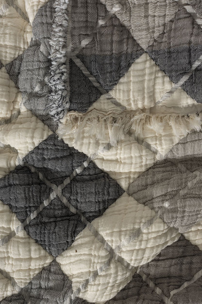 Elaris 5-Layer Filled Muslin Double Quilt / Bed Cover (220x240 cm) 100% Cotton