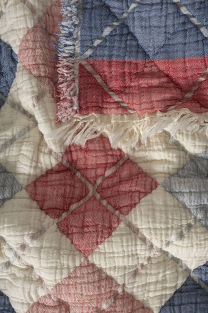 Elaris 5-Layer Filled Muslin Double Quilt / Bed Cover (220x240 cm) 100% Cotton