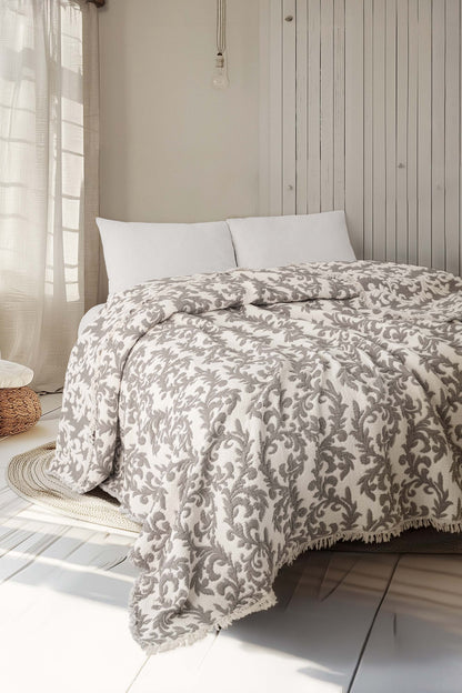 Damask Cotton Duvet - 5-Layer Muslin Double Bed Quilt