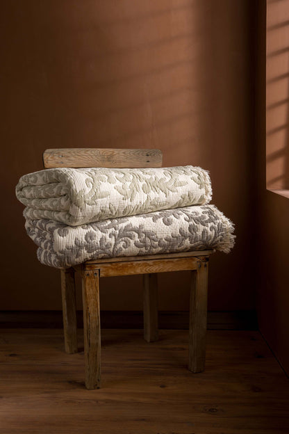 Damask Cotton Duvet - 5-Layer Muslin Double Bed Quilt