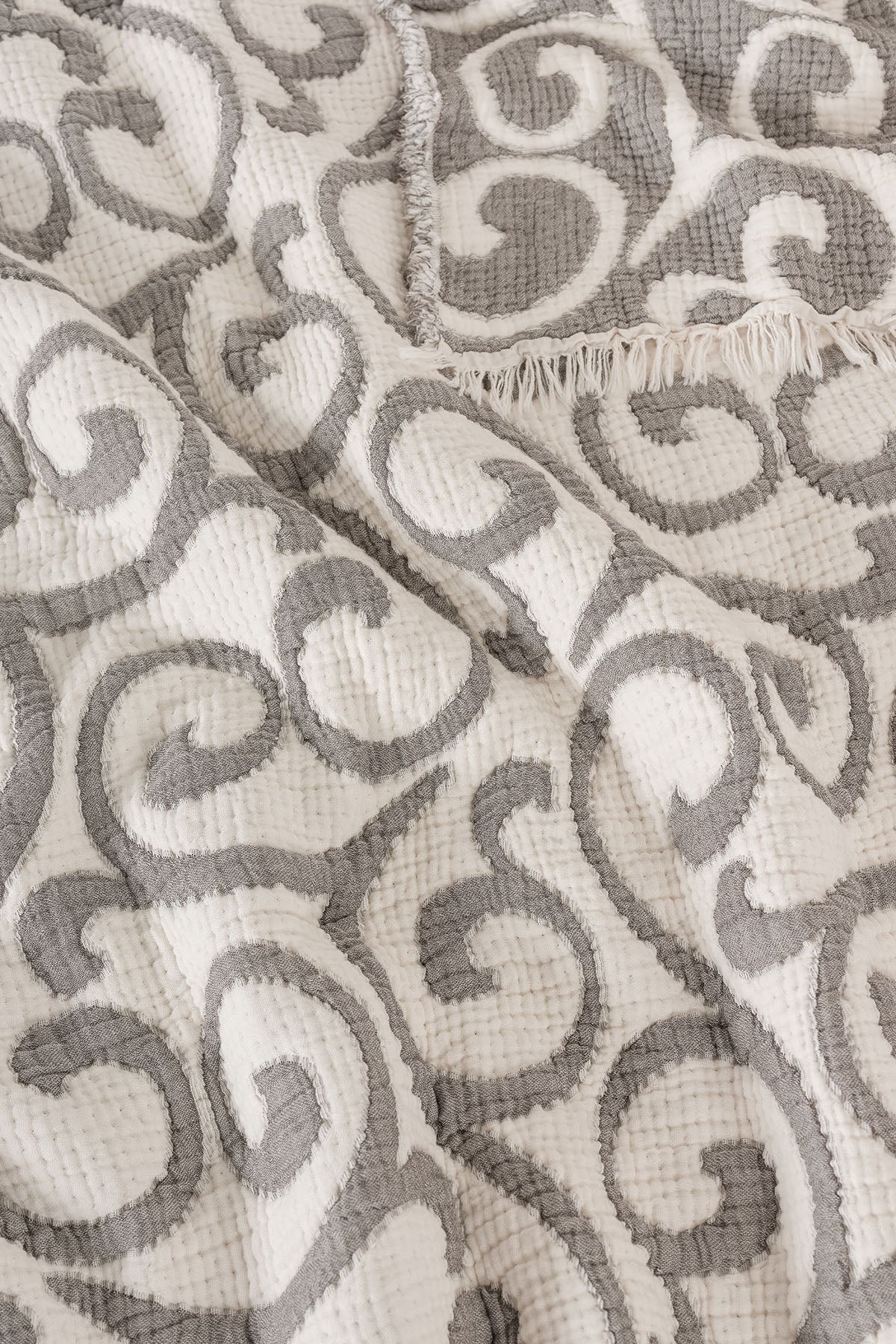 Divan 5 Katlı Dolgulu Müslin Çift Kişilik Yorgan / Yatak Örtüsü (220x240 cm) %100 Pamuk