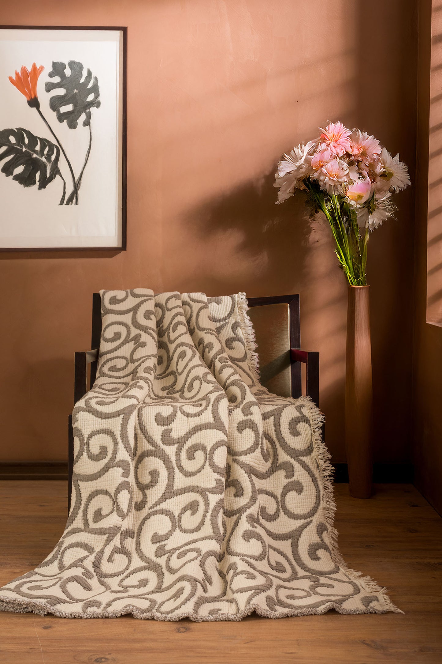 Divan 5 Katlı Dolgulu Müslin Çift Kişilik Yorgan / Yatak Örtüsü (220x240 cm) %100 Pamuk