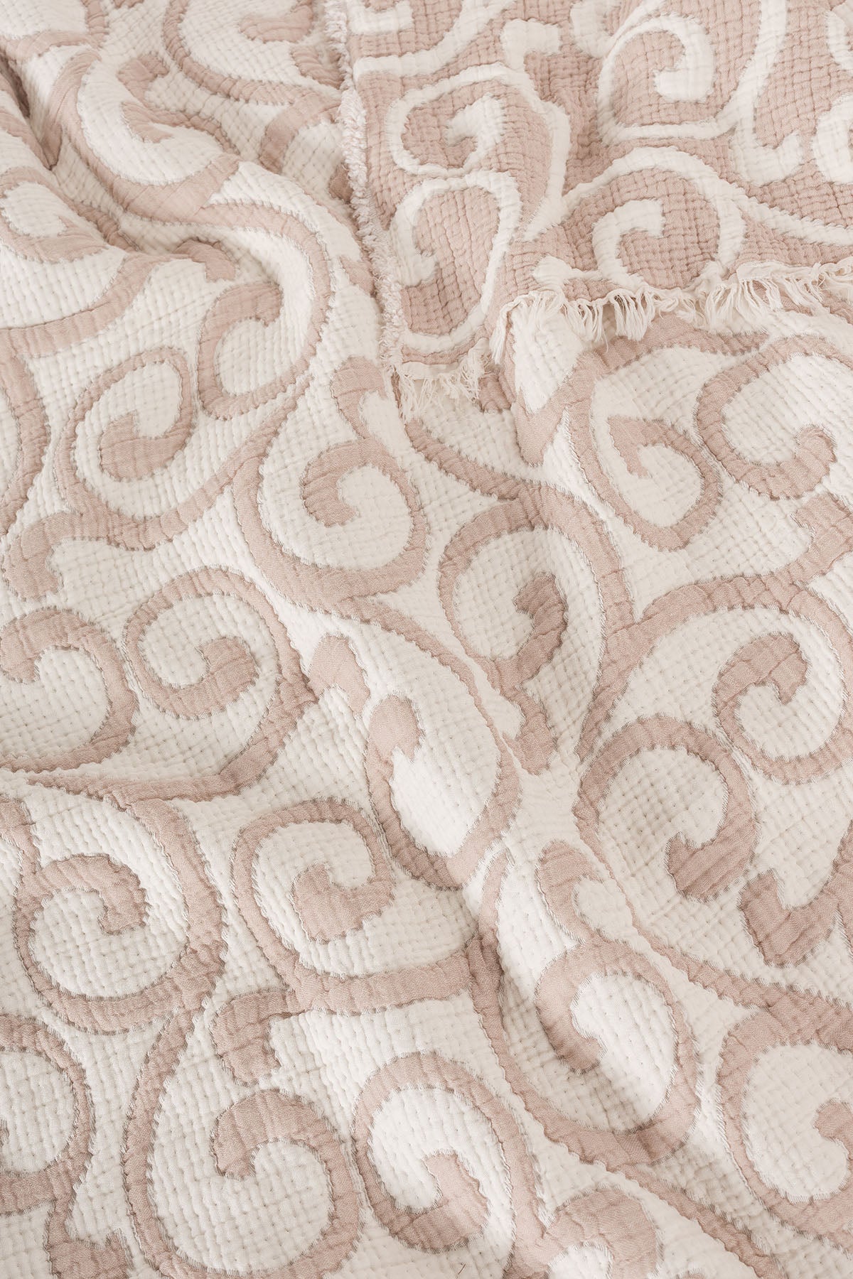 Divan 5 Katlı Dolgulu Müslin Çift Kişilik Yorgan / Yatak Örtüsü (220x240 cm) %100 Pamuk