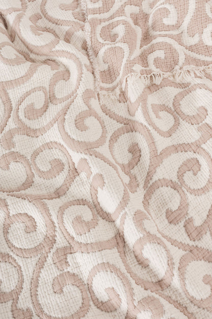 Divan 5 Katlı Dolgulu Müslin Çift Kişilik Yorgan / Yatak Örtüsü (220x240 cm) %100 Pamuk