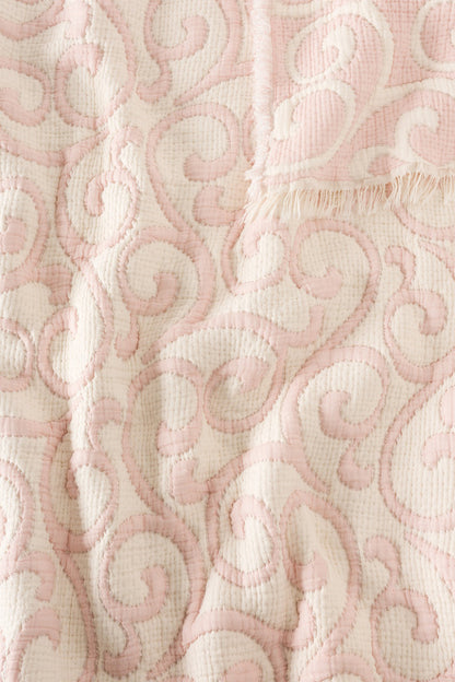 Divan 5 Katlı Dolgulu Müslin Çift Kişilik Yorgan / Yatak Örtüsü (220x240 cm) %100 Pamuk