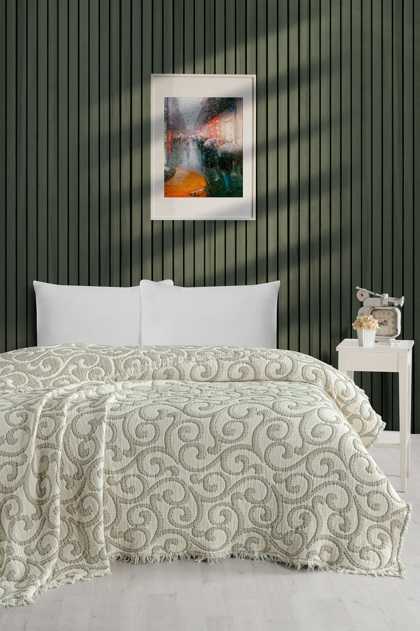 Divan 5 Katlı Dolgulu Müslin Çift Kişilik Yorgan / Yatak Örtüsü (220x240 cm) %100 Pamuk