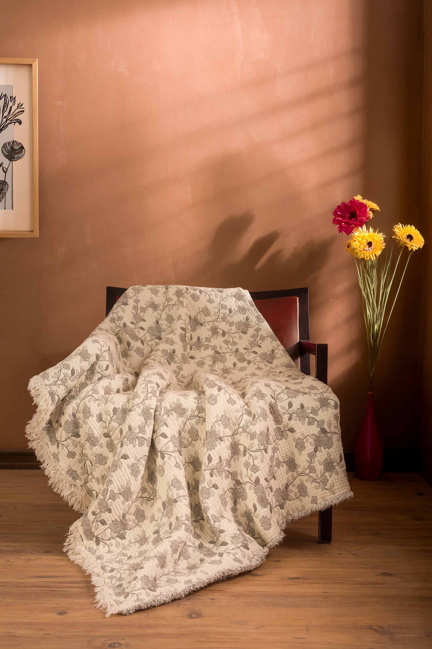 Sultans 5 Katlı Dolgulu Müslin Çift Kişilik Yorgan / Yatak Örtüsü (220x240 cm) %100 Pamuk