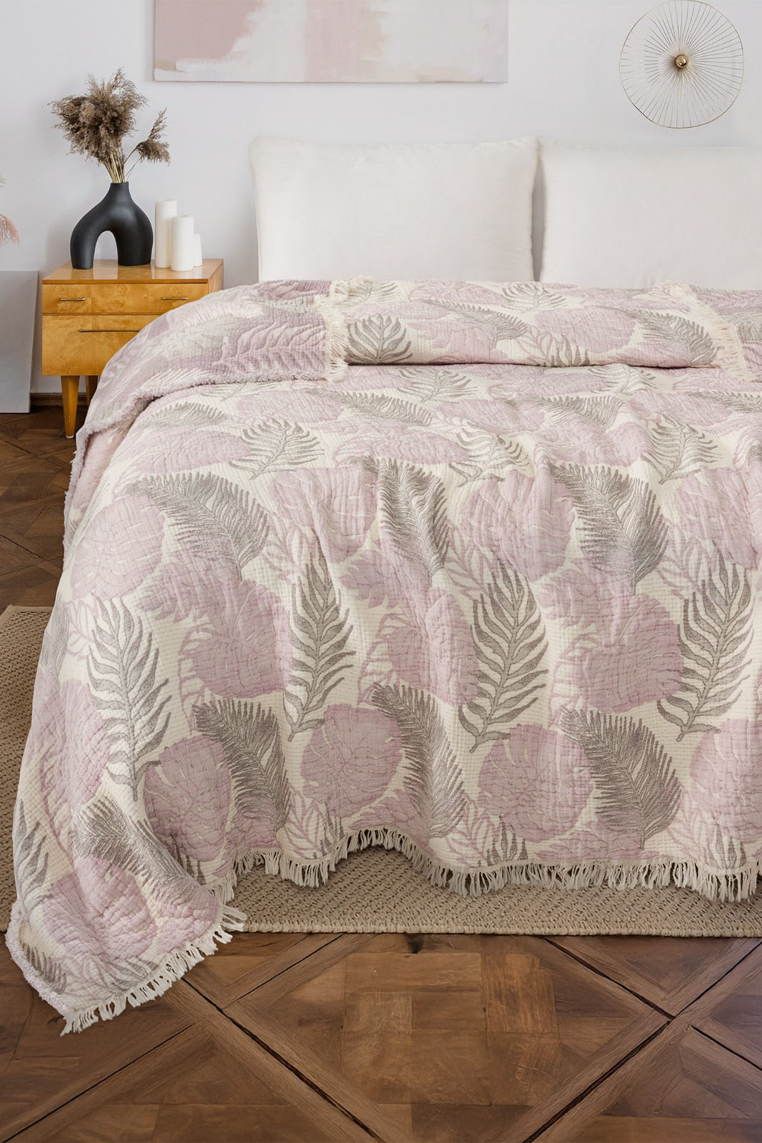 Trophy 5 Katlı Dolgulu Müslin Çift Kişilik Yorgan / Yatak Örtüsü (220x240 cm) %100 Pamuk