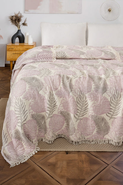 Trophy 5 Katlı Dolgulu Müslin Çift Kişilik Yorgan / Yatak Örtüsü (220x240 cm) %100 Pamuk