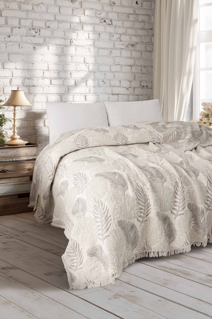 Trophy 5 Katlı Dolgulu Müslin Çift Kişilik Yorgan / Yatak Örtüsü (220x240 cm) %100 Pamuk