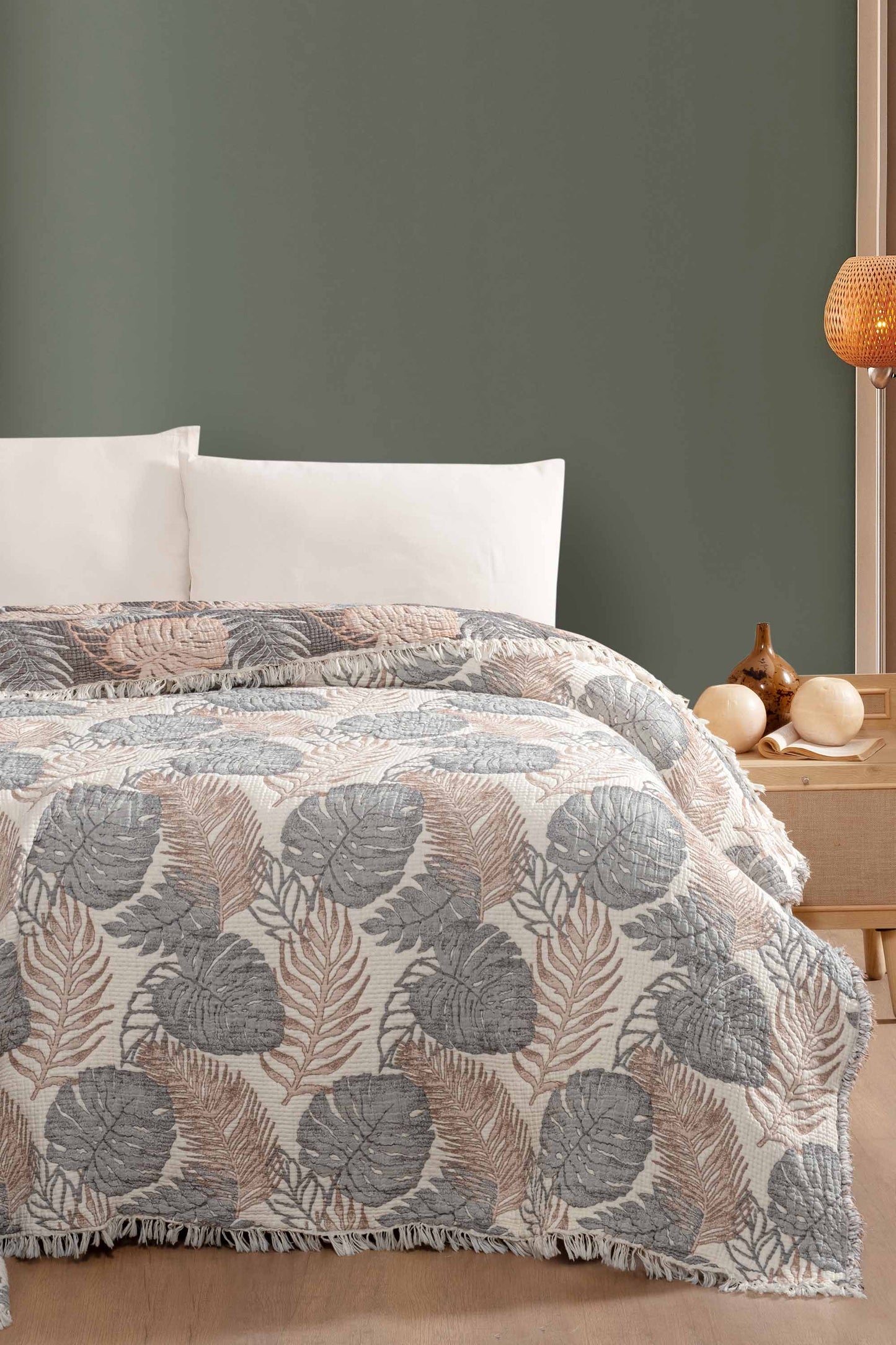 Trophy 5 Katlı Dolgulu Müslin Çift Kişilik Yorgan / Yatak Örtüsü (220x240 cm) %100 Pamuk