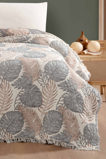 Trophy 5 Katlı Dolgulu Müslin Çift Kişilik Yorgan / Yatak Örtüsü (220x240 cm) %100 Pamuk