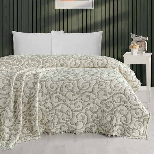 Divan 5 Katlı Dolgulu Müslin Çift Kişilik Yorgan / Yatak Örtüsü (220x240 cm) %100 Pamuk