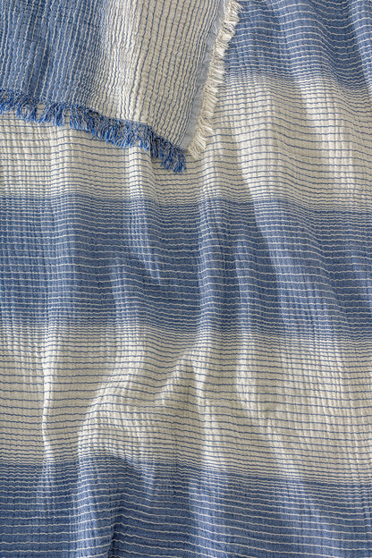 LLC Loom Line Collection 4 Katlı Armürlü Müslin Pike / Yatak Örtüsü %100 Pamuk