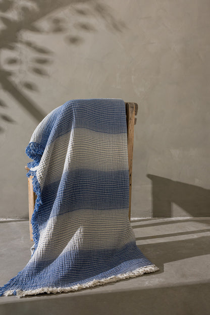 LLC Loom Line Collection 4 Katlı Armürlü Müslin Pike / Yatak Örtüsü %100 Pamuk