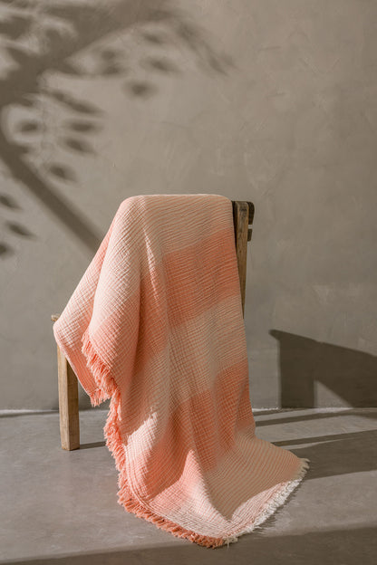 LLC Loom Line Collection 4 Katlı Armürlü Müslin Pike / Yatak Örtüsü %100 Pamuk