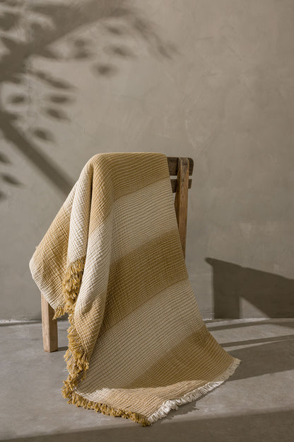 LLC Loom Line Collection 4 Katlı Armürlü Müslin Pike / Yatak Örtüsü %100 Pamuk