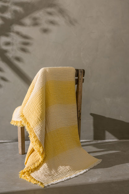 LLC Loom Line Collection 4 Katlı Armürlü Müslin Pike / Yatak Örtüsü %100 Pamuk