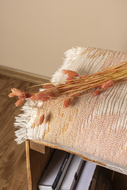 Patara 3 Katlı Jakarlı Müslin Pike / Yatak Örtüsü %100 Pamuk