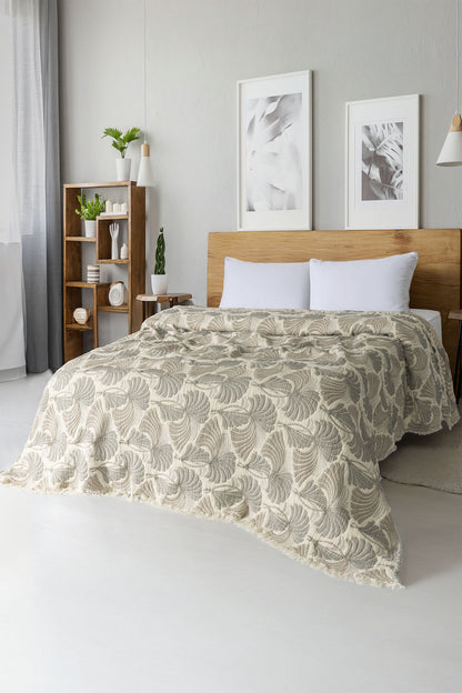 Velora 5-Layer Filled Muslin Double Bed Quilt / Bed Cover (220x240 cm) 100% Cotton