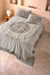 Helios 4-lagige Jumbo Jacquard Panelmuster Musselin Doppelt gesteppte Decke / Tagesdecke 100% Baumwolle